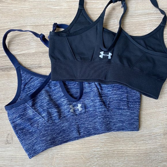 Under Armour Sports Bras Set of 2 Blue Black XS - Picture 5 of 12